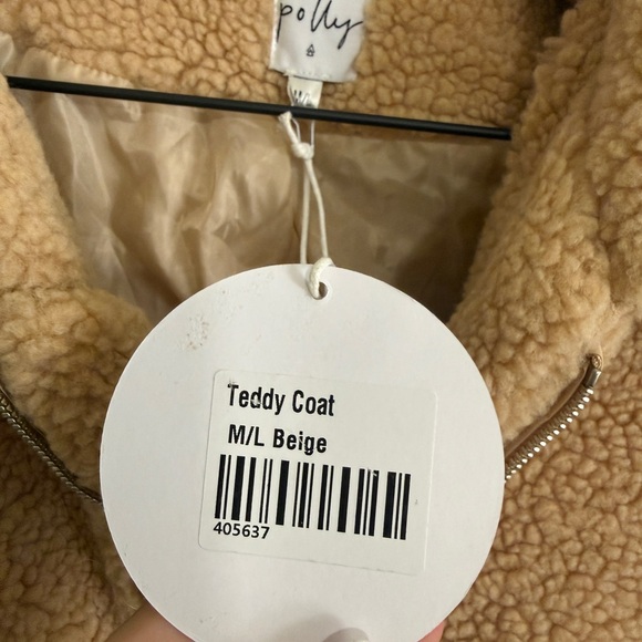 Princess Polly Oversized Tan Sherpa Teddy Jacket - Picture 3 of 3